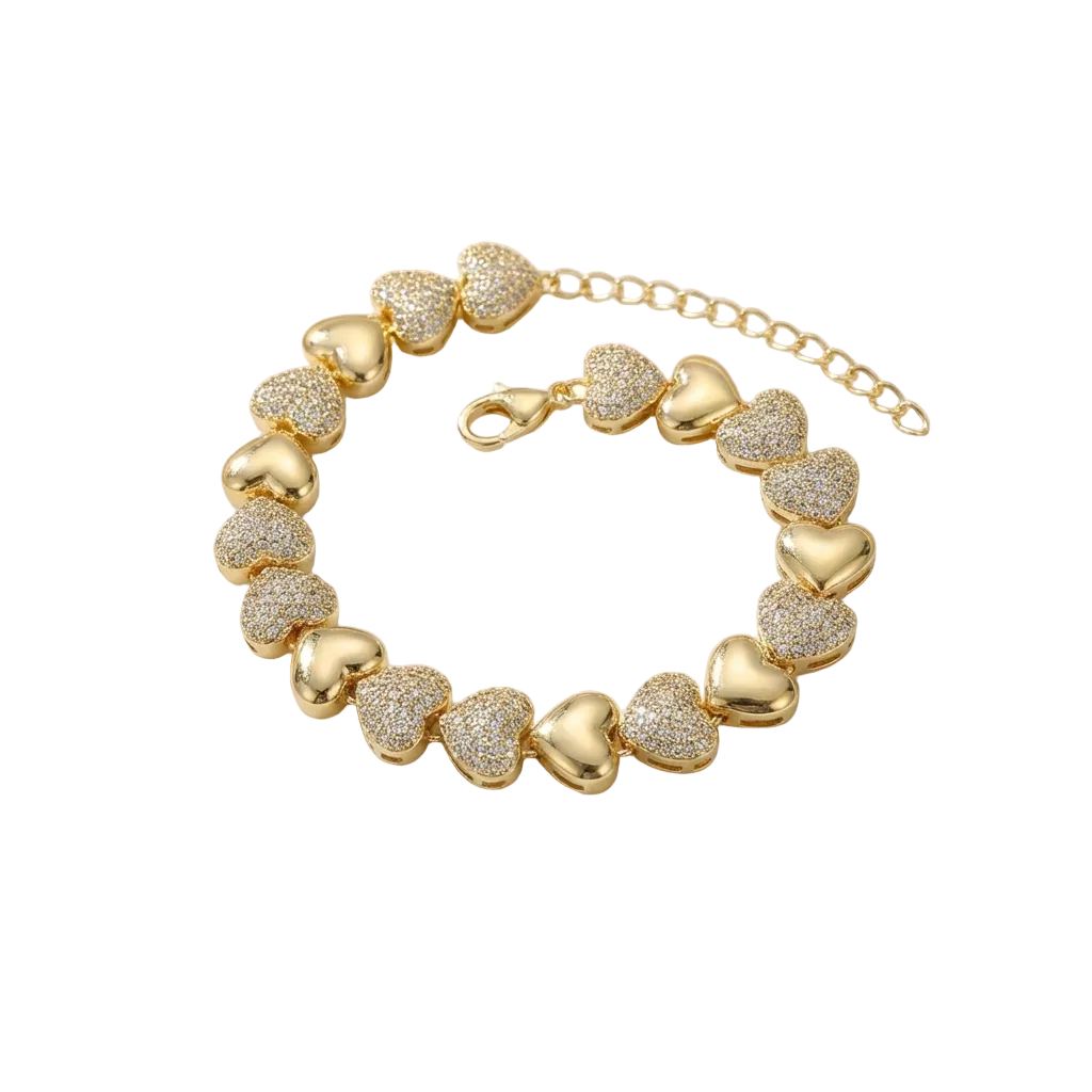 Pulsera Golden Hearts Luxe