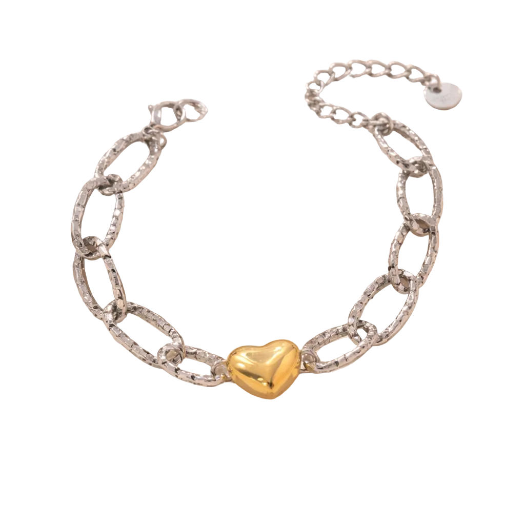 Pulsera Corazón Bicolor