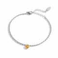 Pulsera fina Corazón delicado dorado
