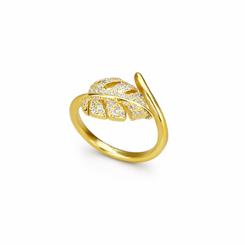 Anillo Hoja Dorada