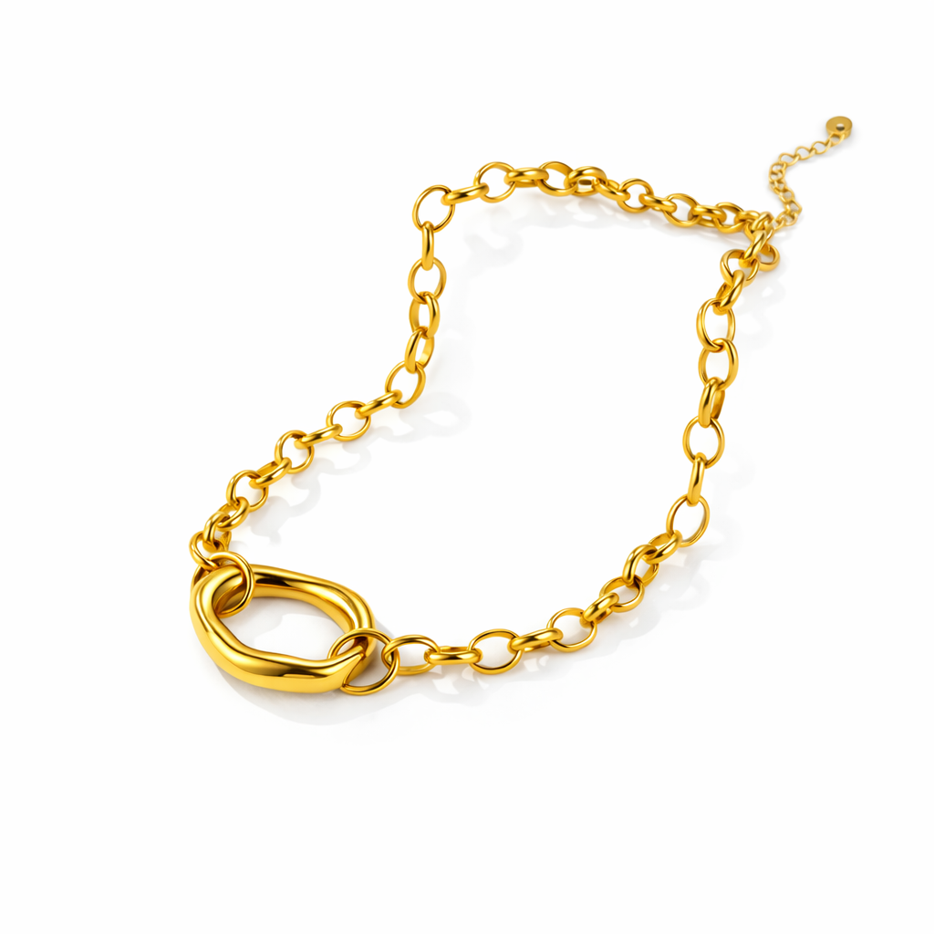 Collar Órbita Dorada