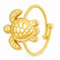 Anillo Tortuga Dorada Ajustable