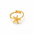 Anillo Estrella Marina Dorada