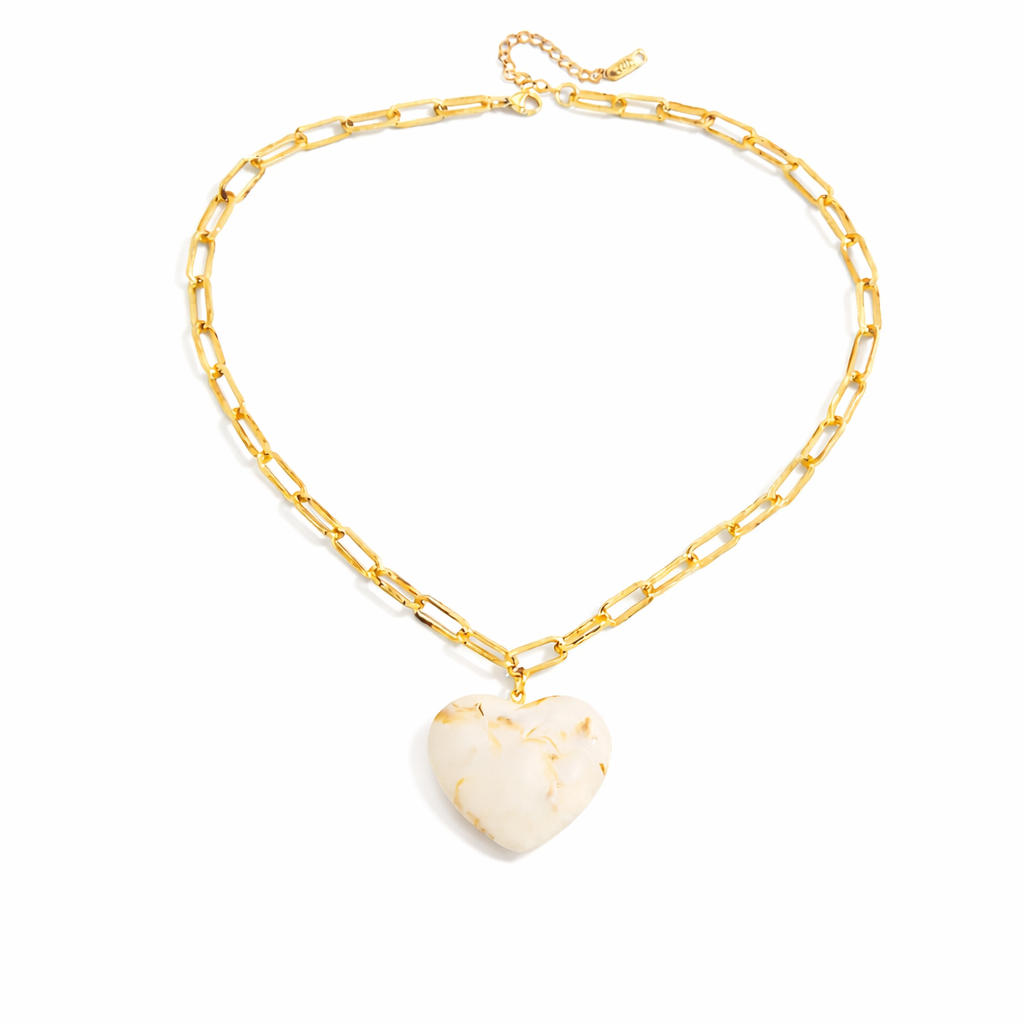 Collar Corazón Ámbar