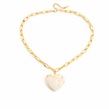 Collar Corazón Ámbar