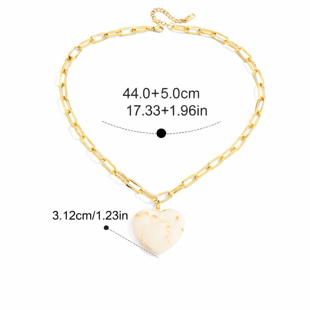 Collar Corazón Ámbar