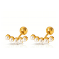 Pendientes Mini Perlas Enlazadas