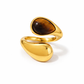 Anillo Ámbar Dorado