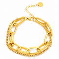 Pulsera Doble Dorada