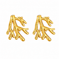 Pendientes Coral Dorado