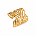 Anillo Prisma Elegante Dorado
