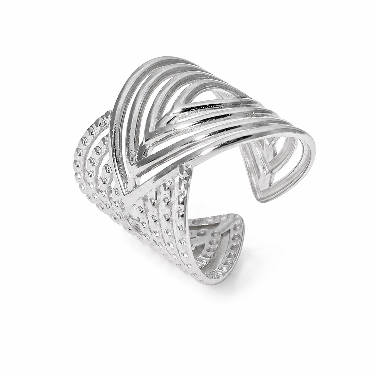 Anillo Prisma Elegante Plateado